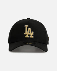 New Era Los Angeles Dodgers 'Canvas Chainstitch Project X' 9FORTY A-Frame Snapback Black/Gold