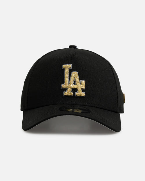 New Era Los Angeles Dodgers 'Canvas Chainstitch Project X' 9FORTY A-Frame Snapback Black/Gold