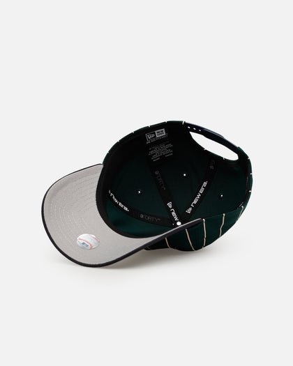 New Era Boston Red Sox 'Pinstripe' 9FORTY A-Frame Snapback Dark Green