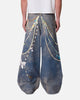 MNML Rave Chain Printed Denim Jeans Washed Blue