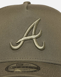 New Era Atlanta Braves 'Tonal Olive' 9FORTY A-Frame Snapback Olive