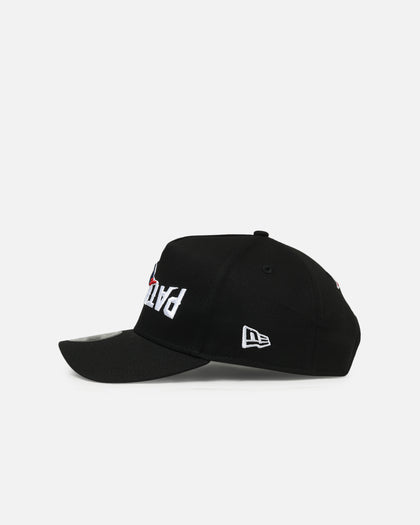 New Era New England Patriots 'Upside Down Logo' 9FORTY A-Frame Snapback Black