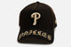 New Era Philadelphia Phillies 'Washed Black Gothic Script' 9FORTY A-Frame Snapback Black