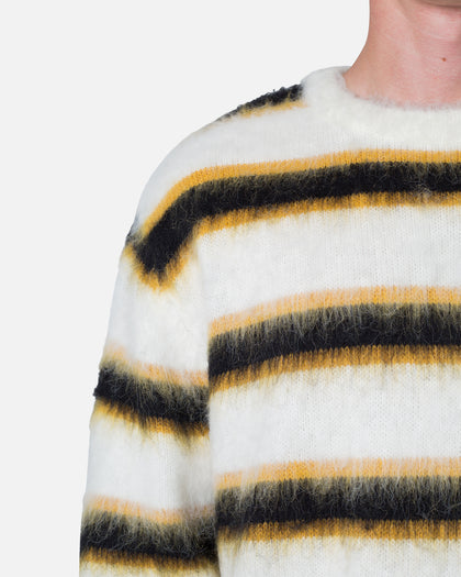 MNML Striped Mohair Sweater White