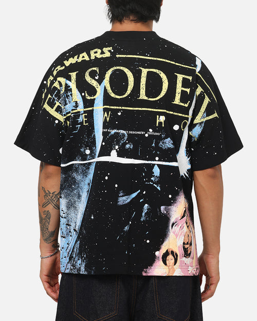 73Studio Star Wars '77 A New Hope All Print T-Shirt Black