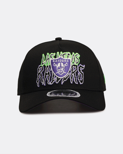 New Era Las Vegas Raiders 'Spooky Script' 9FORTY A-Frame Snapback Black/Green/Purple