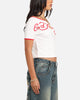 Ed Hardy Women's Aline Baby T-Shirt Off White/Red