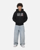 S Double Triple Block Zip Hoodie Black