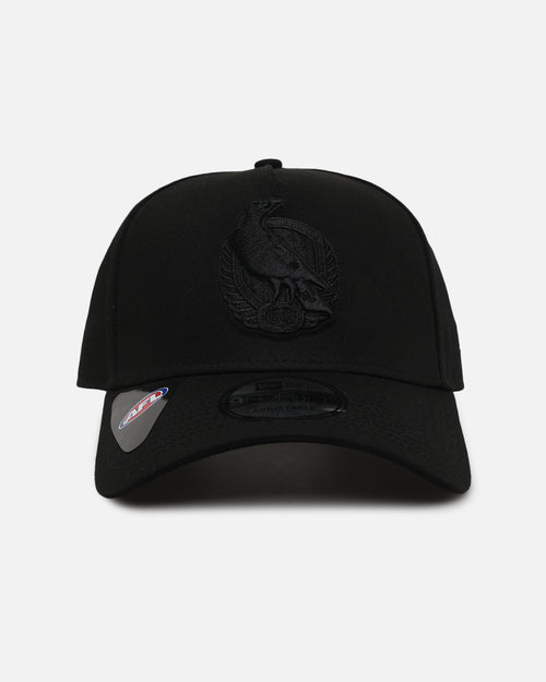 New Era Collingwood Magpies 'Triple Black' 9FORTY A-Frame Snapback Black