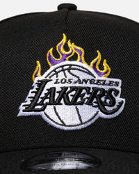 New Era Los Angeles Lakers 'Flame Logo' 9FORTY A-Frame Snapback Black