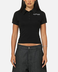 Ed Hardy Women's Polo Top Black