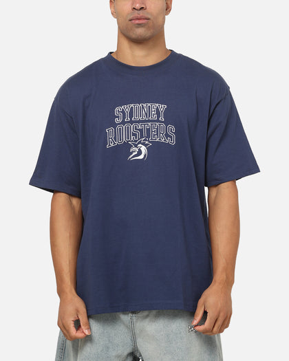 Bleacher Athletic Sydney Roosters NRL Embroidered Logo T-Shirt Navy