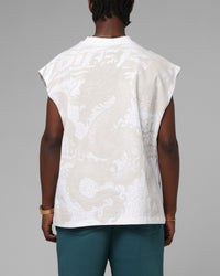 Loiter Sketch Book Muscle T-Shirt White