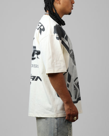 Loiter Motocross Vintage T-Shirt Off White/Grey