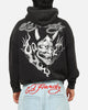 Ed Hardy Double Horns Hoodie Black Acidwash