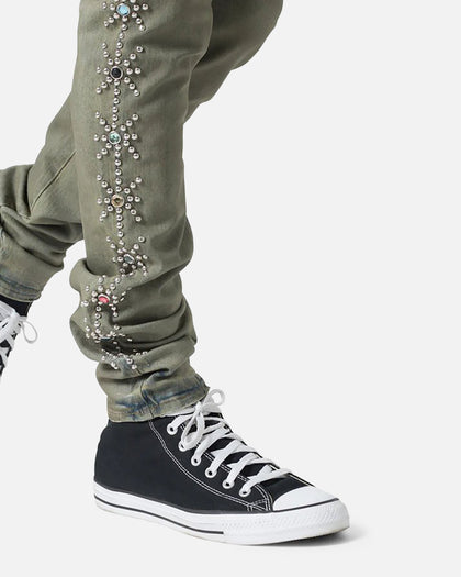MNML X620 Studded Skinny Denim Jean Blue