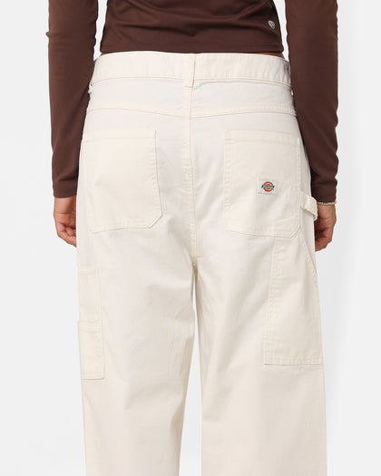 Dickies Women's Stonewashed Cropped Cargo Pants Stonewash Cloud