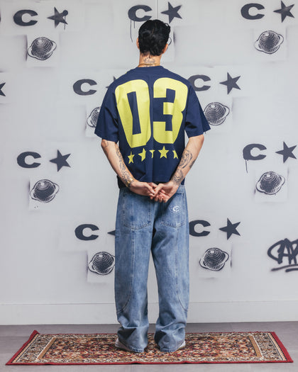 Carre Rally T-Shirt Navy/Yellow