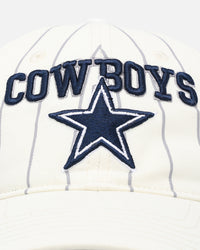 Pro Standard Dallas Cowboys Pinstripe Dad Hat Strapback Eggshell/Yellow