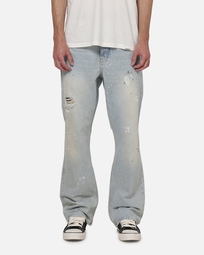 Represent Painted Denim Jeans Coastal Blue