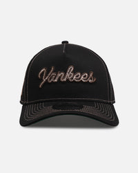 New Era New York Yankees 'Rope Script' 9FORTY A-Frame Snapback Black/White