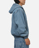 Carre Sherpa Lined Zip Hoodie Mid Blue Denim