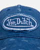 Von Dutch Distressed Dad Strapback Washed Navy