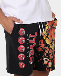Starter Slamming Track Shorts Washed Black