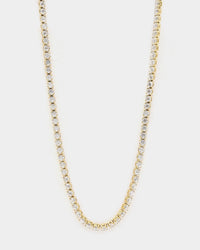 Raising Hell Women's Customisable Tennis Necklace Gold