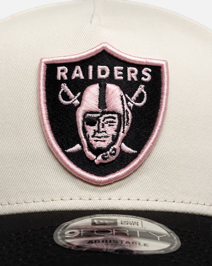New Era Las Vegas Raiders "Chrome Black Pink" 9Forty A-Frame Snapback White