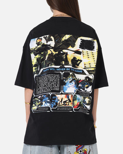 73Studio X Halo Halo 2 Disc Vintage T-Shirt Black Acidwash