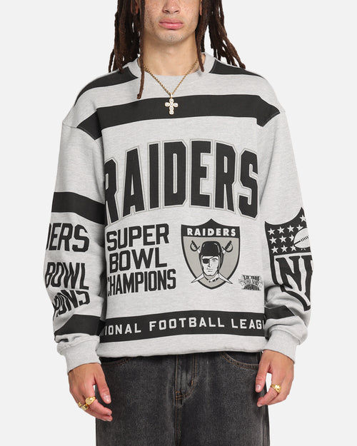 Mitchell & Ness Las Vegas Raiders Letterform Crewneck Grey Marle/Official Team Color