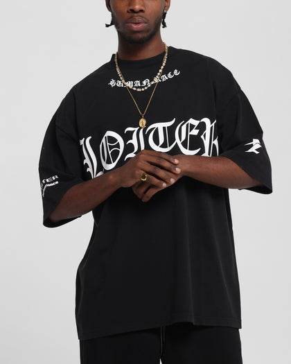 Loiter Biker Vintage T-Shirt Vintage Black