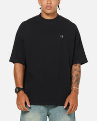 Saint Morta Divine Duty Mock Neck T-Shirt Black