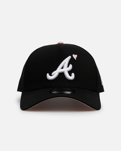 New Era Atlanta Braves 'Pink Satin Hearts 2.0' 9FORTY A-Frame Snapback Black/Pink