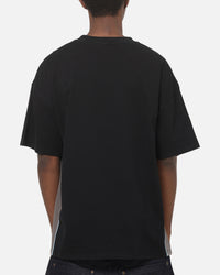 Carre Athletic Panel Crew T-Shirt Washed Black