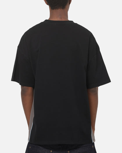 Carre Athletic Panel Crew T-Shirt Washed Black