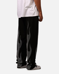 MNML Ultra Baggy Flame Crystal Pants Black