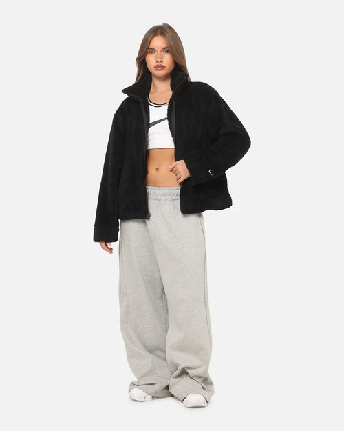 Nike Women's Sportswear Essential High-Pile Fleece Jacket Black/Sail