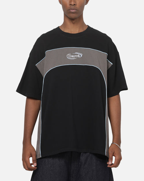 Carre Athletic Panel Crew T-Shirt Washed Black