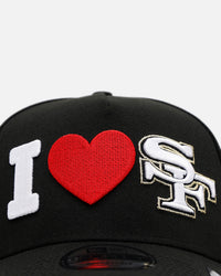 New Era San Francisco 49ers 'Love' 9FORTY A-Frame Snapback Black