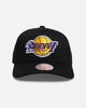 Mitchell & Ness Los Angeles Lakers 'Upside Down Logo' Pro Pinch Snapback Black