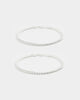House Of Auric 5mm Cuban Bracelet Set Sterling Silver