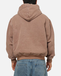 Carre Sherpa Lined Hoodie Washed Tan