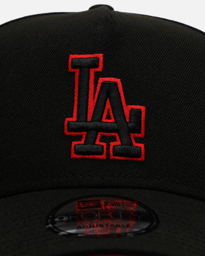 New Era Los Angeles Dodgers 'Easy Black And Scarlet' 9FORTY A-Frame Snapback Black/Scarlet