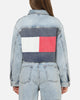 Tommy Jeans Women's Cropped Denim Trucker Jacket Mid Denim