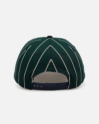 New Era New York Mets 'Pinstripe' 9FORTY A-Frame Snapback Dark Green
