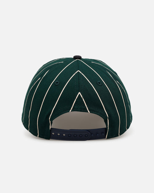 New Era New York Mets 'Pinstripe' 9FORTY A-Frame Snapback Dark Green