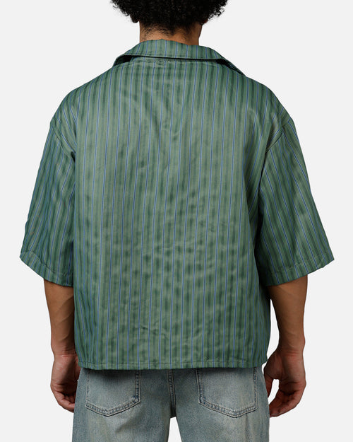 MNML Strip One Pocket Pajama Shirt Green
