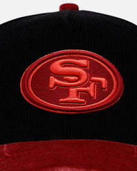New Era San Francisco 49ers 'Velvet Cord Certified Lover' 9FORTY A-Frame Premium Corduroy Snapback Black